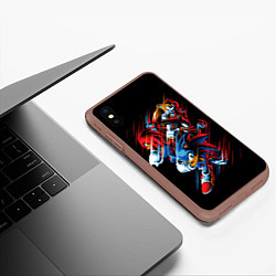 Чехол iPhone XS Max матовый Sonics team, цвет: 3D-коричневый — фото 2