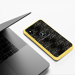 Чехол iPhone XS Max матовый Mercedes-Benz, цвет: 3D-желтый — фото 2
