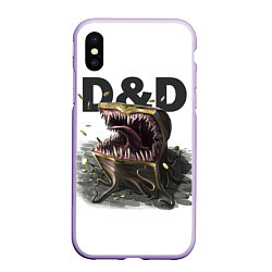 Чехол iPhone XS Max матовый D&D Мимик-сундук ДнД, цвет: 3D-светло-сиреневый