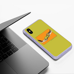 Чехол iPhone XS Max матовый Сотворение Авокадо 3D, цвет: 3D-светло-сиреневый — фото 2