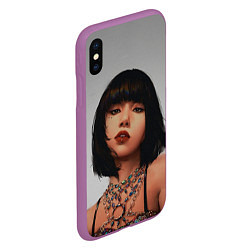 Чехол iPhone XS Max матовый Hot Lisa, цвет: 3D-фиолетовый — фото 2