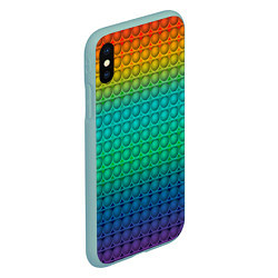 Чехол iPhone XS Max матовый POP IT СИМПЛ ДИМПЛ, цвет: 3D-мятный — фото 2