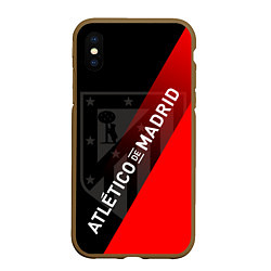 Чехол iPhone XS Max матовый АТЛЕТИКО МАДРИД ATLETICO, цвет: 3D-коричневый