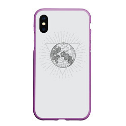 Чехол iPhone XS Max матовый ЛУНА ПРОВИДИЦА, цвет: 3D-фиолетовый