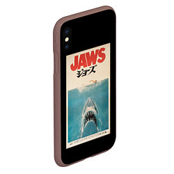 Чехол iPhone XS Max матовый Jaws Japan, цвет: 3D-коричневый — фото 2