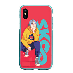 Чехол iPhone XS Max матовый SK8 the Infinity Langa, цвет: 3D-мятный