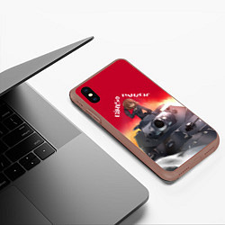 Чехол iPhone XS Max матовый Girls und Panzer Девушки и танки z, цвет: 3D-коричневый — фото 2