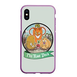 Чехол iPhone XS Max матовый The Root Pack, цвет: 3D-фиолетовый