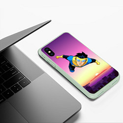 Чехол iPhone XS Max матовый Марк Грэйсон Неуязвимый, цвет: 3D-салатовый — фото 2