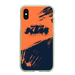 Чехол iPhone XS Max матовый KTM ГРАНЖ Z, цвет: 3D-салатовый