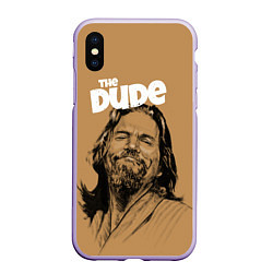 Чехол iPhone XS Max матовый The Big Lebowski Dude, цвет: 3D-светло-сиреневый