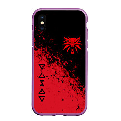 Чехол iPhone XS Max матовый THE WITCHER 3, цвет: 3D-фиолетовый