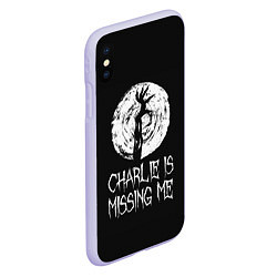 Чехол iPhone XS Max матовый Charlie is missing me, цвет: 3D-светло-сиреневый — фото 2