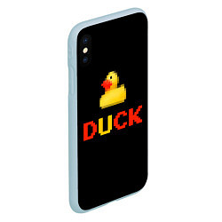 Чехол iPhone XS Max матовый DUCK, цвет: 3D-голубой — фото 2