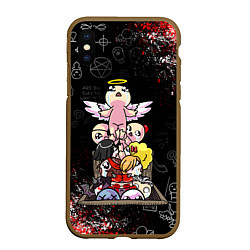 Чехол iPhone XS Max матовый The Binding of Isaac ИСААК, цвет: 3D-коричневый