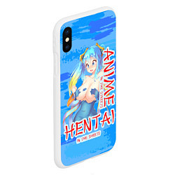 Чехол iPhone XS Max матовый Anime vs Hentai, цвет: 3D-белый — фото 2