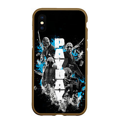 Чехол iPhone XS Max матовый Pay Day Brothers, цвет: 3D-коричневый
