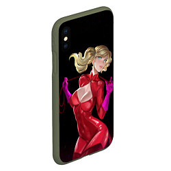 Чехол iPhone XS Max матовый Sweet Takamaki, цвет: 3D-темно-зеленый — фото 2