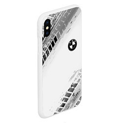 Чехол iPhone XS Max матовый BMW ПРОТЕКТОР ШИН, цвет: 3D-белый — фото 2