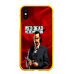 Чехол iPhone XS Max матовый Rockstar Games, цвет: 3D-желтый