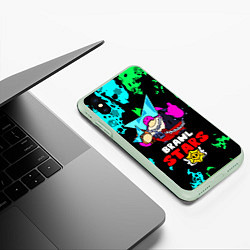 Чехол iPhone XS Max матовый Плохиш Базз, Buzz Brawl Stars, цвет: 3D-салатовый — фото 2