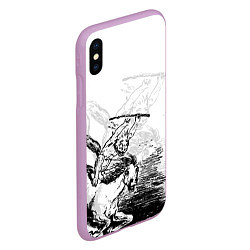 Чехол iPhone XS Max матовый A demon on a horse, цвет: 3D-сиреневый — фото 2