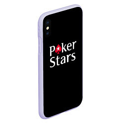 Чехол iPhone XS Max матовый Poker Stars, цвет: 3D-светло-сиреневый — фото 2