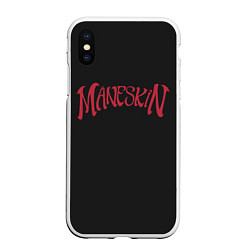 Чехол iPhone XS Max матовый Maneskin Inscription, цвет: 3D-белый