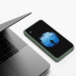 Чехол iPhone XS Max матовый New jorney, цвет: 3D-темно-зеленый — фото 2