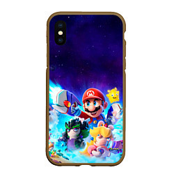 Чехол iPhone XS Max матовый Mario Rabbids