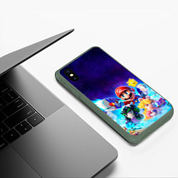 Чехол iPhone XS Max матовый Mario Rabbids, цвет: 3D-темно-зеленый — фото 2