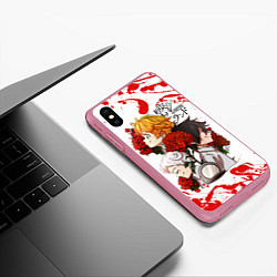 Чехол iPhone XS Max матовый Yakusoku no Neverland, цвет: 3D-малиновый — фото 2