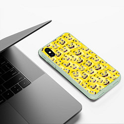 Чехол iPhone XS Max матовый Позитив, цвет: 3D-салатовый — фото 2