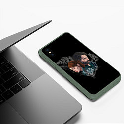 Чехол iPhone XS Max матовый Вместе навсегда, цвет: 3D-темно-зеленый — фото 2