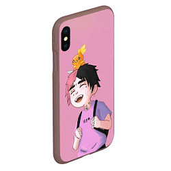 Чехол iPhone XS Max матовый Young Lil Peep, цвет: 3D-коричневый — фото 2