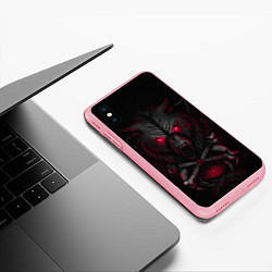 Чехол iPhone XS Max матовый Волк 3D, цвет: 3D-баблгам — фото 2