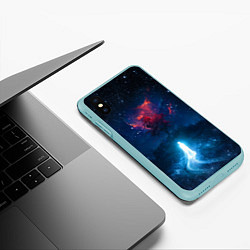 Чехол iPhone XS Max матовый Душа идущая в космос Soul space Z, цвет: 3D-мятный — фото 2