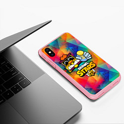 Чехол iPhone XS Max матовый Грифф Griff Brawl Stars, цвет: 3D-баблгам — фото 2