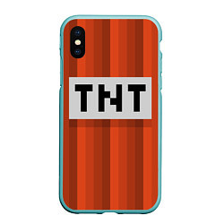 Чехол iPhone XS Max матовый TNT, цвет: 3D-мятный