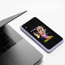 Чехол iPhone XS Max матовый Kurt Cobain, цвет: 3D-светло-сиреневый — фото 2