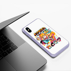 Чехол iPhone XS Max матовый Sailor Meow, цвет: 3D-светло-сиреневый — фото 2