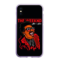 Чехол iPhone XS Max матовый The Weeknd - After Hours, цвет: 3D-светло-сиреневый