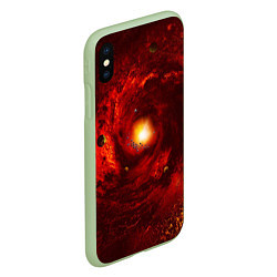 Чехол iPhone XS Max матовый КОСМИЧЕСКИЙ ВИХРЬ, цвет: 3D-салатовый — фото 2