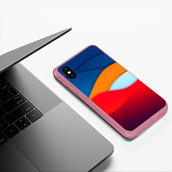 Чехол iPhone XS Max матовый Палитра Цвета, цвет: 3D-малиновый — фото 2