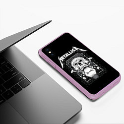 Чехол iPhone XS Max матовый Death magnetic, цвет: 3D-сиреневый — фото 2