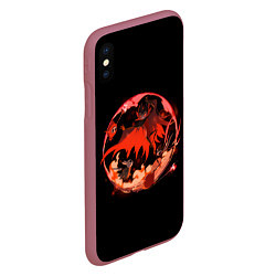 Чехол iPhone XS Max матовый Мир Пустого рыцаря, цвет: 3D-малиновый — фото 2
