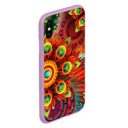 Чехол iPhone XS Max матовый Тропики, цвет: 3D-сиреневый — фото 2