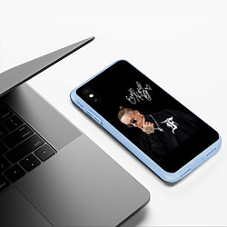 Чехол iPhone XS Max матовый Любимый Егор Крид, цвет: 3D-голубой — фото 2