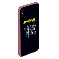 Чехол iPhone XS Max матовый КИБЕРПАНК CYBERPUNK 2077 Z, цвет: 3D-малиновый — фото 2