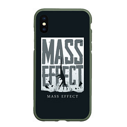 Чехол iPhone XS Max матовый Эффект массы, цвет: 3D-темно-зеленый